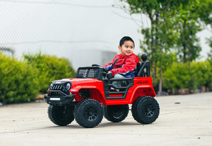 Jeep Inspired Remote Controlled Ride-on Electric Car (Red).