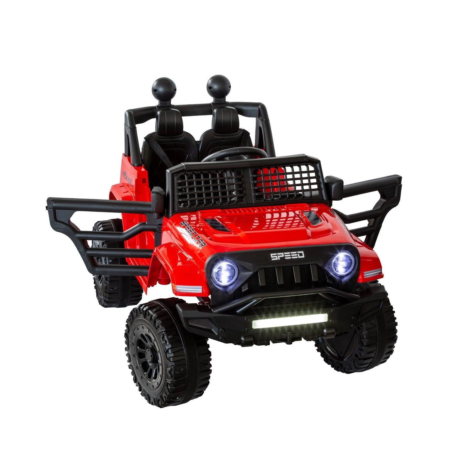Jeep Inspired Remote Controlled Ride-on Electric Car (Red).