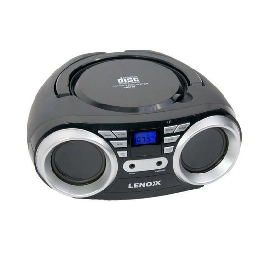 Portable CD Player (Black) 4W Speaker with FM Radio & AUX In.