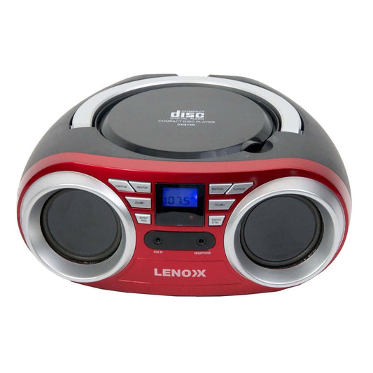 Portable CD Player (Red) 4W Speaker with FM Radio & AUX In.