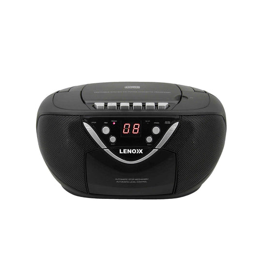 Portable CD/Cassette Player with AM/FM Radio Speaker.