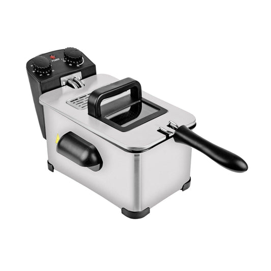 3.8L Deep Fryer with Timer Control Knob and Thermal Safety Device.
