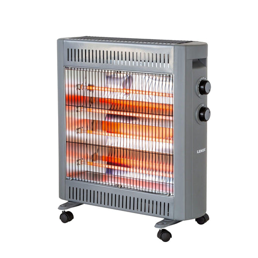 2200W Quartz Infrared Radiant Heater with Adjustable Thermostat and 2 Power Settings.