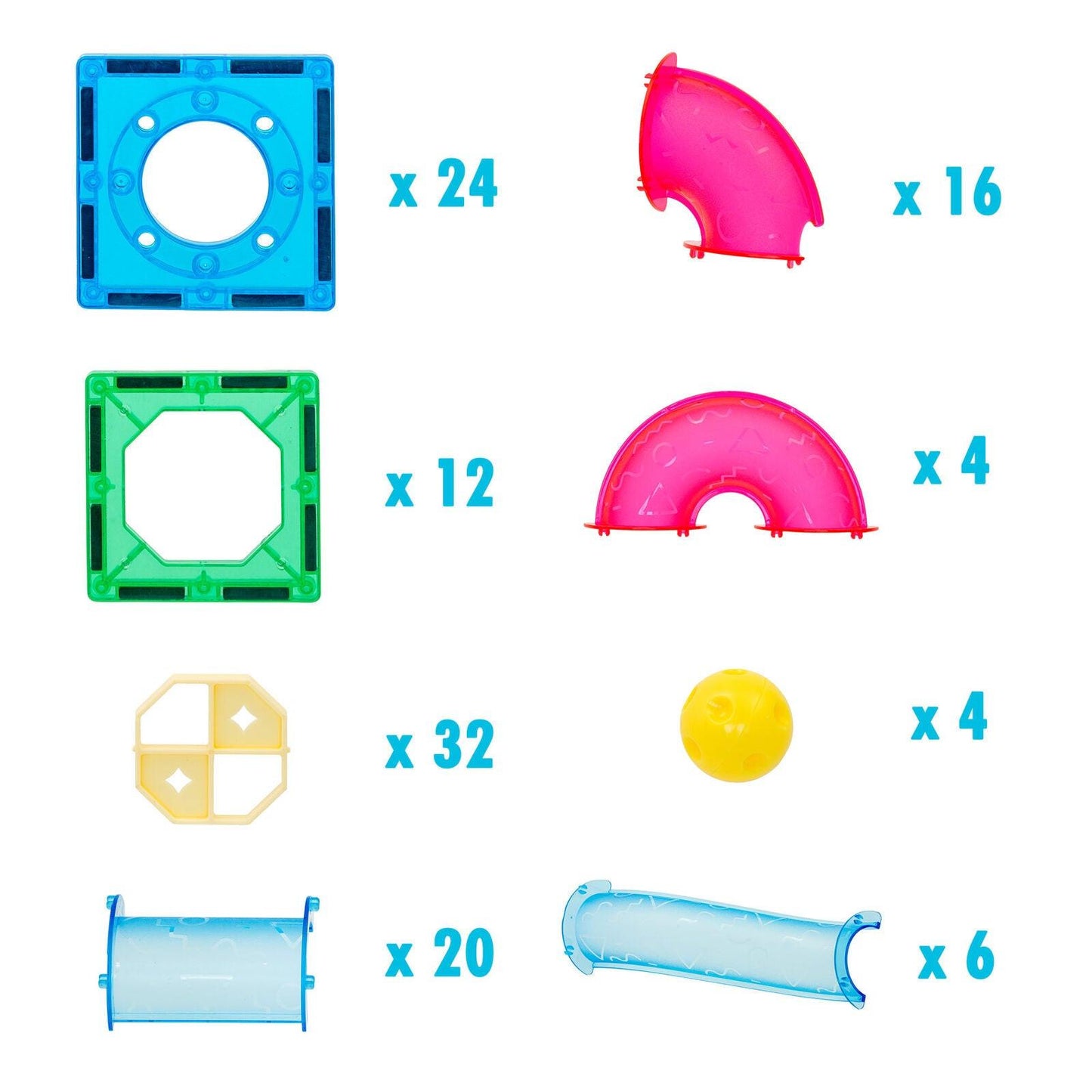 118 Pcs non-toxic STEM Educational, Durable Magnetic Tiles/Puzzle with Storage Bag.