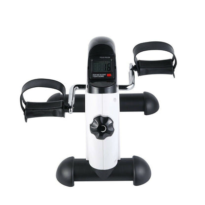 Portable Pedal Exerciser w/ LCD Monitor Tracking (Black & White).