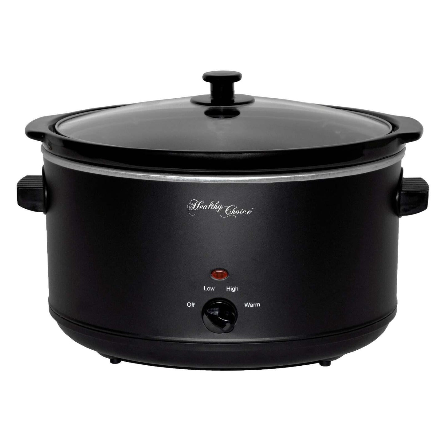 8L Slow Cooker (Black) Large Capacity Ceramic Pot, 300W.