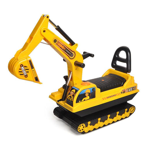 Ride-on Children's Excavator w/ Sturdy Track and Dual Operation Levers to Scoop.