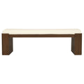 Adelle Solid Mindi Timber Bench - Large (Walnut)