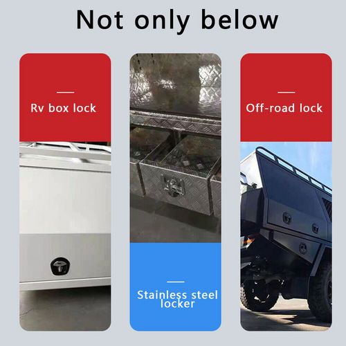 2 pcs Tail T Handle Lock Compression Latch Black For Trailer Ute Canopy Toolbox