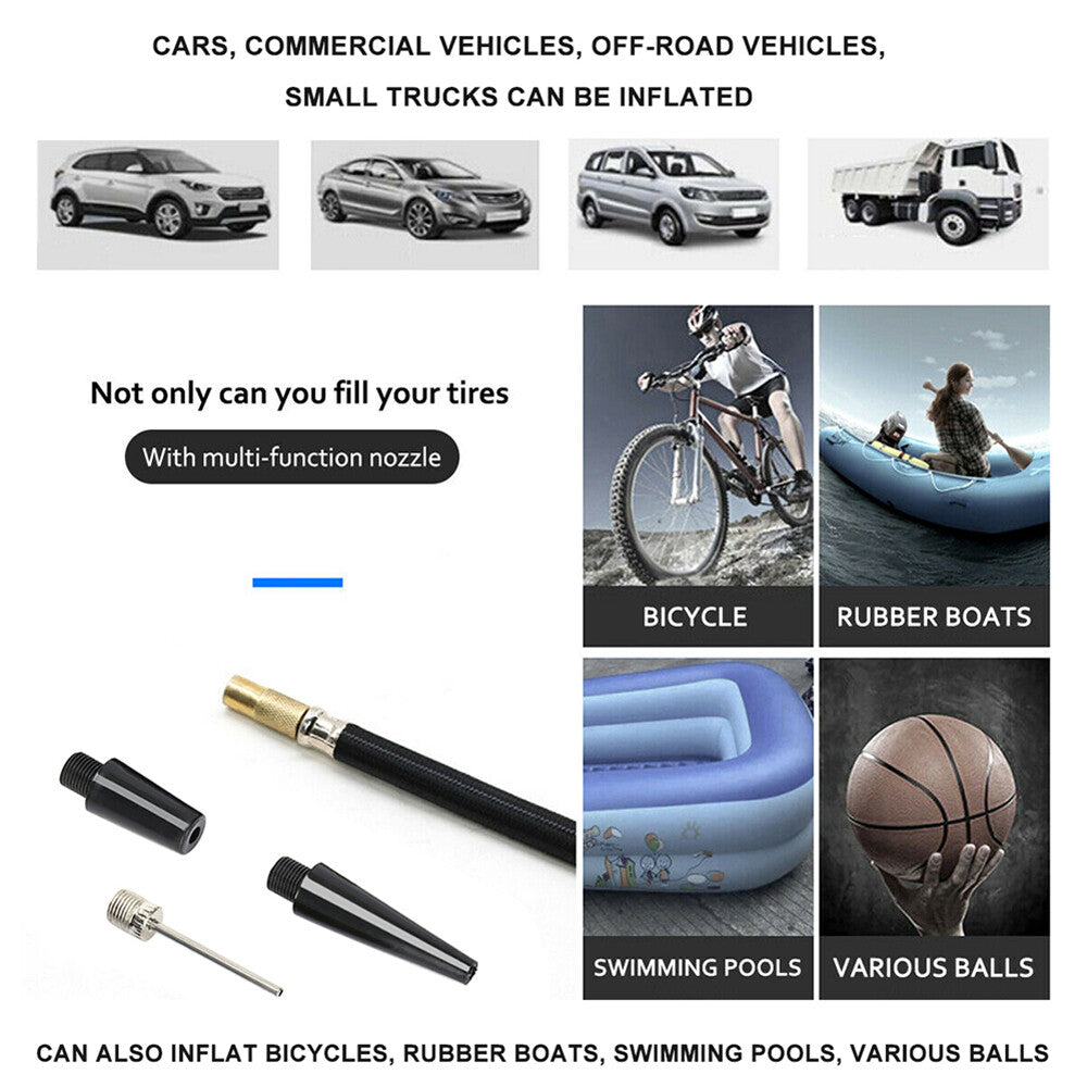 12V 150PSI Car Air Compressor Portable Tyre Deflator Inflator Pump 4WD Car Truck.