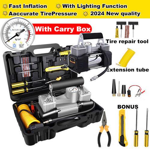 4WD Car Pump Truck 12V 150PSI Car Air Compressor Portable Tyre Deflator Inflator.