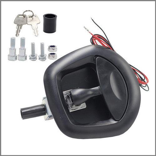2PCS Black Central Locking T Handle Whale Tail Lock Folding Trailer Ute Canopy.