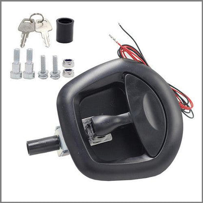 2PCS Black Central Locking T Handle Whale Tail Lock Folding Trailer Ute Canopy.