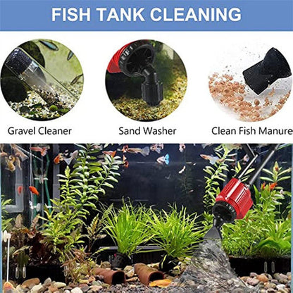 7-in-1 Aquarium Sand Washer Upgrade AU Plug / 15W 66LED RGBW Aluminum Shell Stand Light 40CM/28-Button Control