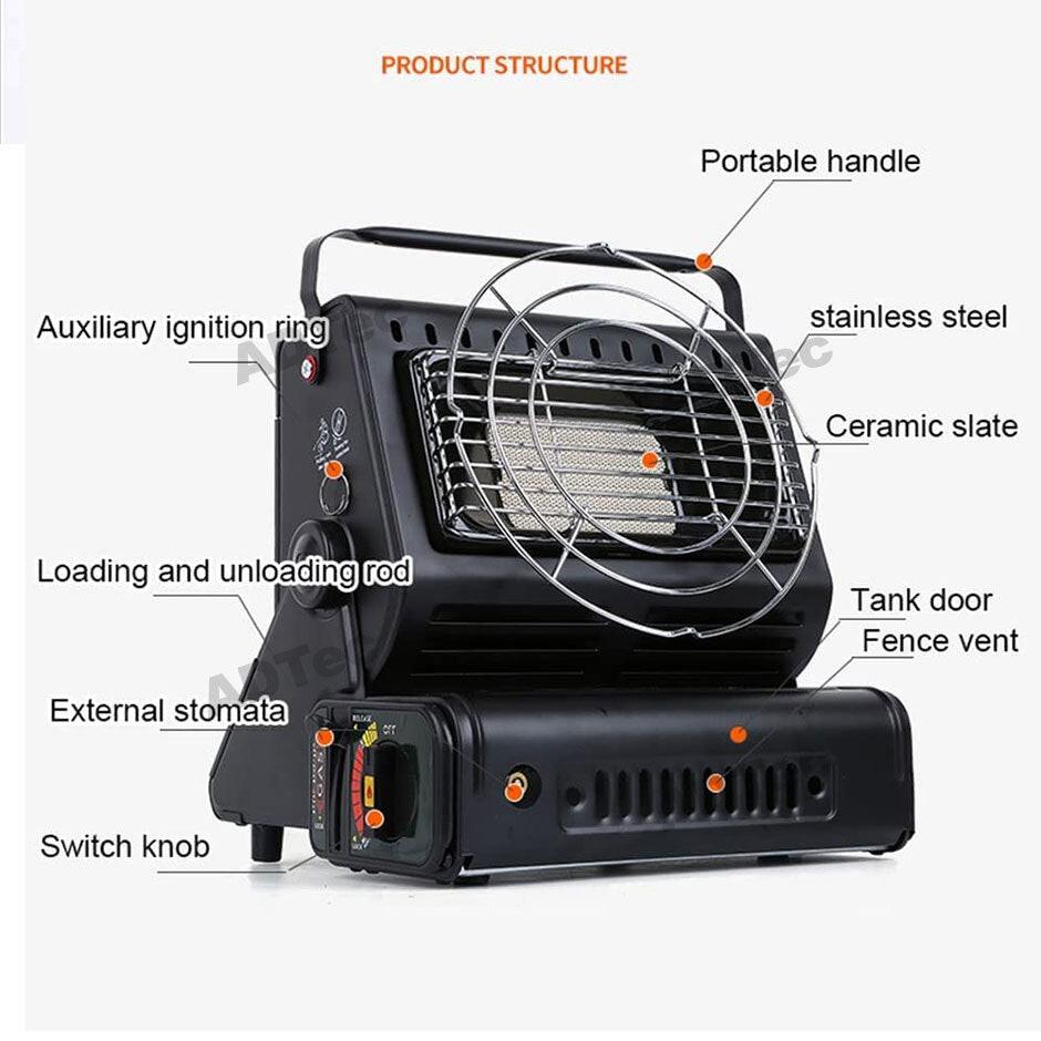 Portable Butane Gas Heater Cooker Camping Tent Outdoor Hiking Camper Survival AU.