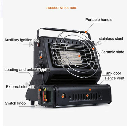 Portable Butane Gas Heater Cooker Camping Tent Outdoor Hiking Camper Survival AU.