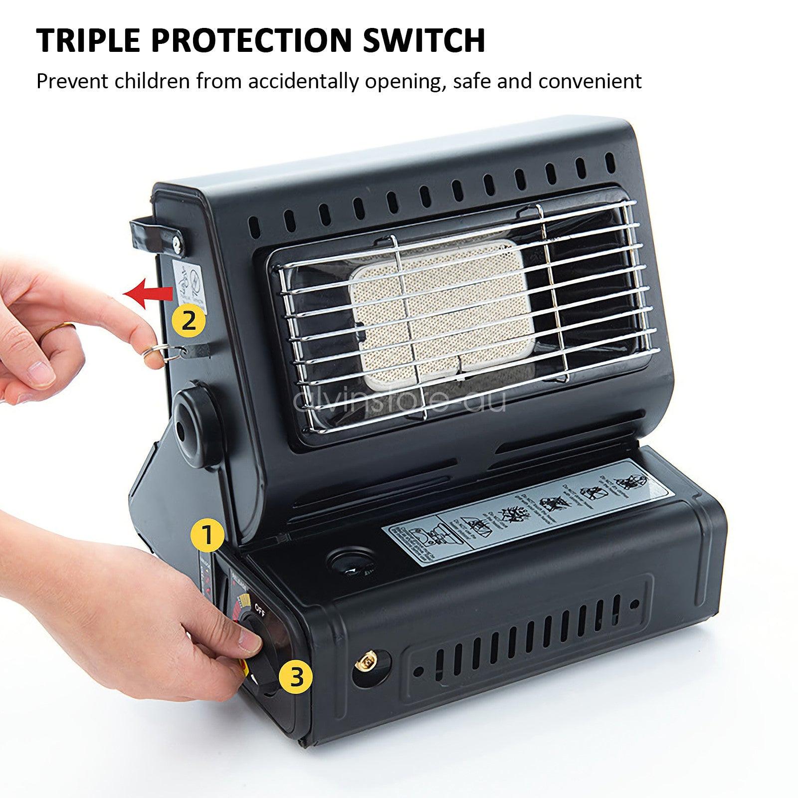 Portable Butane Gas Heater Cooker Camping Tent Outdoor Hiking Camper Survival AU.