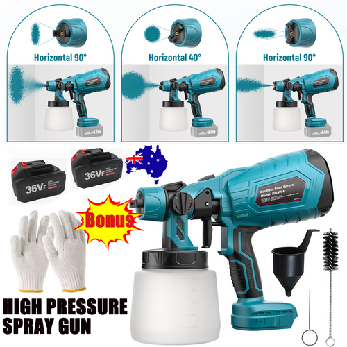 Cordless High Pressure Airless Spray Gun Paint Sprayer For Makita 18V Battery.