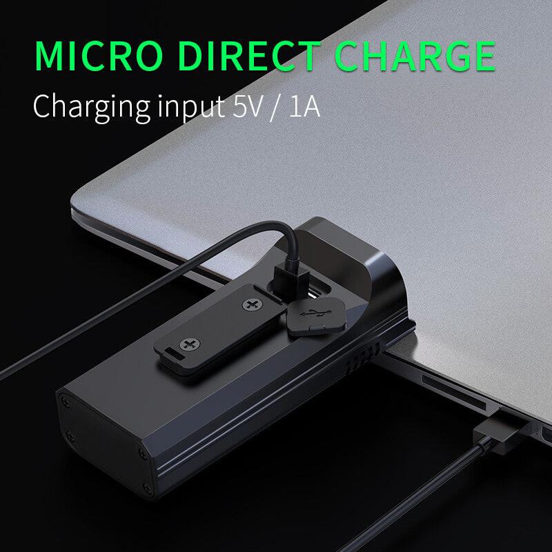 Waterproof Bike Light Set with Digital Battery Display Aluminum Alloy 360Â° Mount.