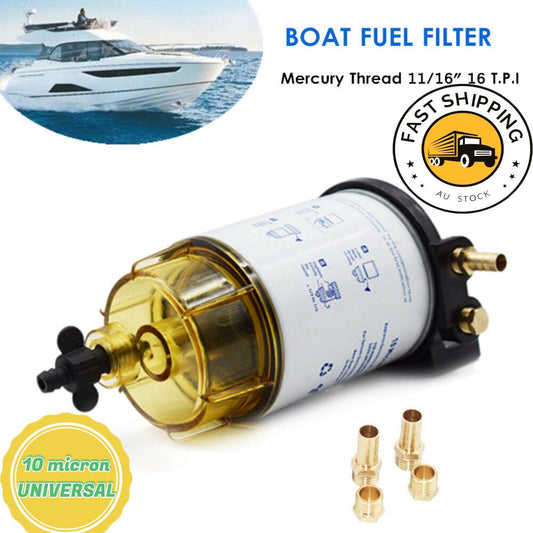 Boat Fuel Filter Fuel Water Separator Mercury/Yamaha -MARINE/OUTBOARD 10 Micron.