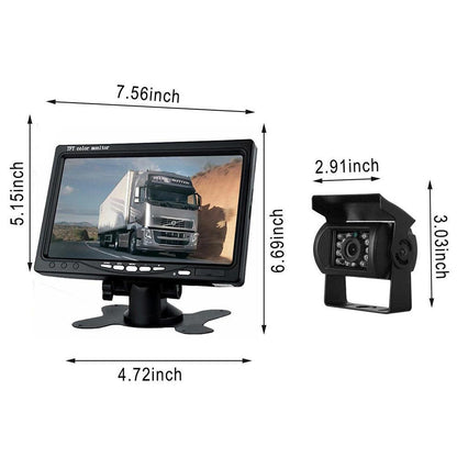 7'' Waterproof Monitor Reversing  Kit For Truck Caravan.