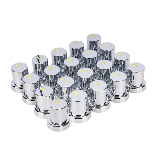 20PCS ABS Wheel Nut Covers Safety Arrow Chrome Caps For Trucks Trailers Bus AU.
