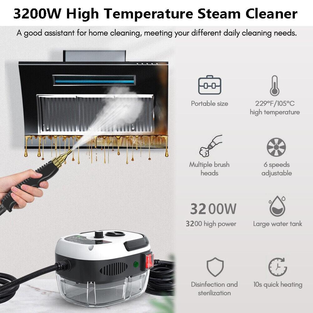 3200W Steam Cleaner High Temperature Kitchen Cleaning Pressure Steaming Mechine.