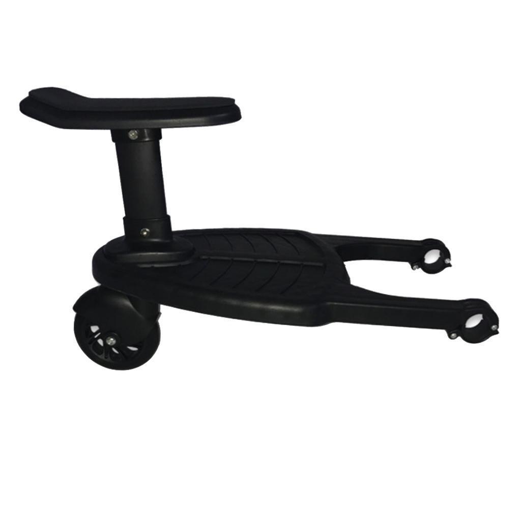 Stroller Step Board Toddler Buggys Wheel Standing Board Skateboard For Pram Kids Black.