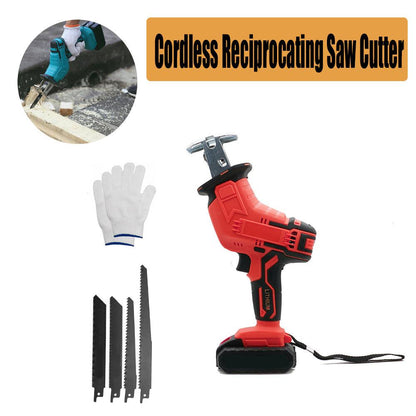 Red Cordless Electric Reciprocating Saw Cutter w+ Blades For Makita Battery.