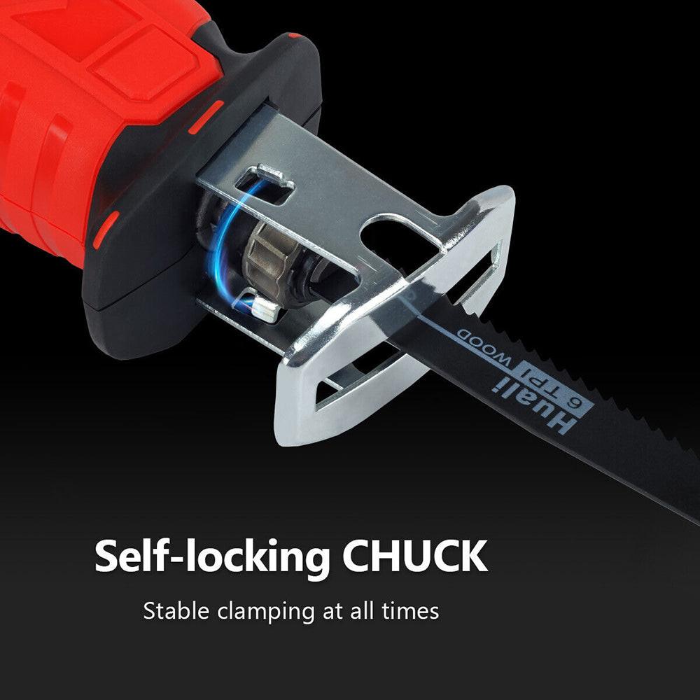 Red Cordless Electric Reciprocating Saw Cutter w+ Blades For Makita Battery.