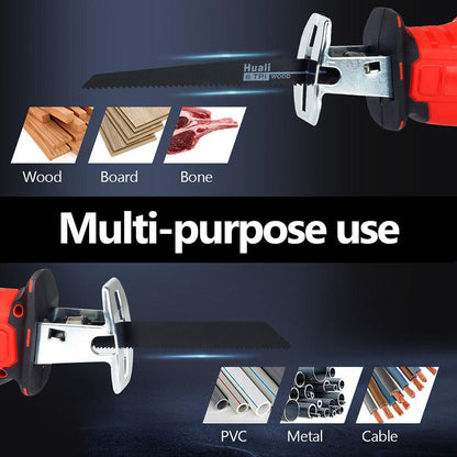 Red Cordless Electric Reciprocating Saw Cutter w+ Blades For Makita Battery.