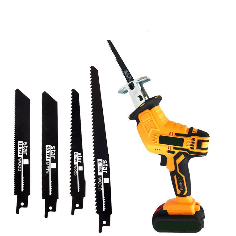 Yellow Cordless Electric Reciprocating Saw Cutter w+ Blades For Makita Battery.