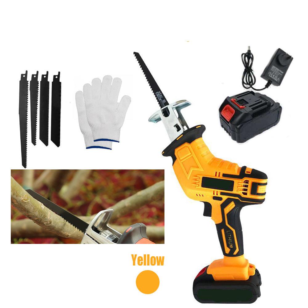 Yellow Cordless Electric Reciprocating Saw Cutter w+ Blades For Makita Battery.