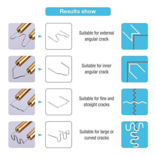 2200PCS Plastic Welder Garage Tool Hot Staple Staplers Bumper Repair Welding Kit.