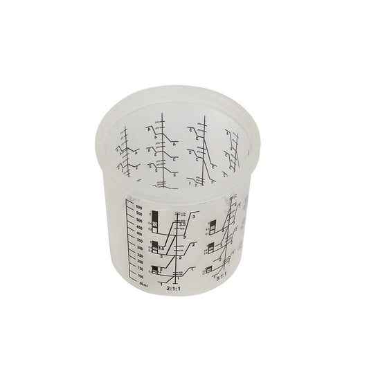 50 Sets Paint Spray Gun Cup Lids Liners Kit with Micron Filter  600ML Clear.