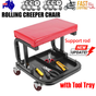 Padded Rolling Creeper Garage Mechanics Roller Seat Stool Chair with Tool Tray.