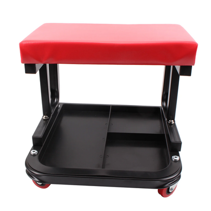 Padded Rolling Creeper Garage Mechanics Roller Seat Stool Chair with Tool Tray.
