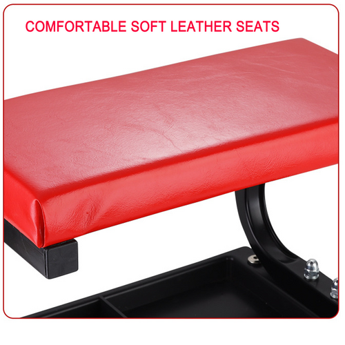 Padded Rolling Creeper Garage Mechanics Roller Seat Stool Chair with Tool Tray.