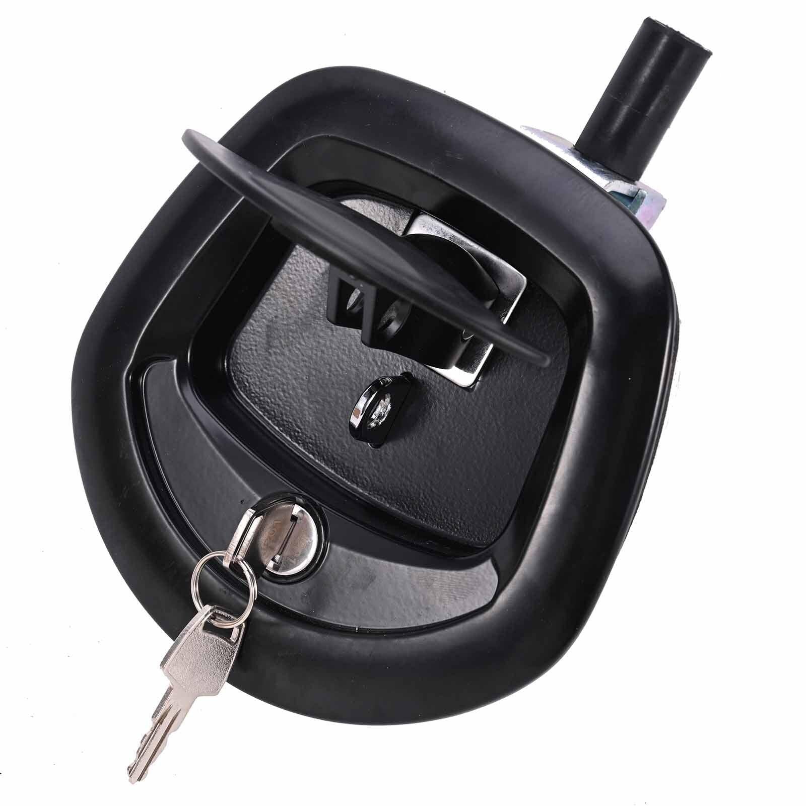 Black Power Operated Central Locking Handle Whale Tail Lock Recessed Folding 12V.