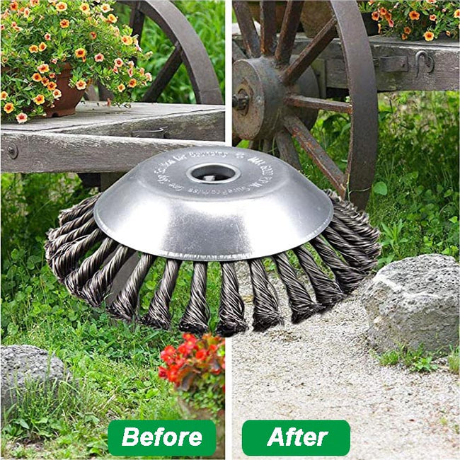 6" Weed Brush Steel Wire LawnMower Grass Cutter Head Garden Trimmer Wheel AU Main Image