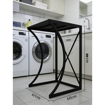 ORIGINAL Dryer Stand Maxi: Portable Dryer Rack Heavy Duty Steel Capacity Black for Washer/Dryer/Mini Fridge.