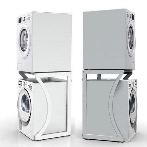 ORIGINAL Dryer Stand Maxi: Portable Dryer Rack Heavy Duty Steel Capacity white for Washer/Dryer/Mini Fridge.