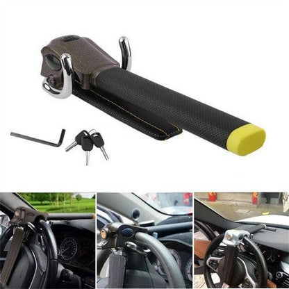Car Steering Wheel Anti-theft Lock Foldable Anti-theft Security Car T-Lock.