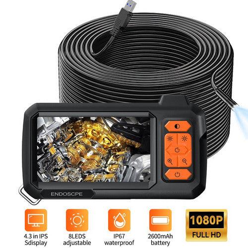 10M 8mm Lens Industrial Endoscope 1080P Digital Borescope Inspection Camera LED Lamp.