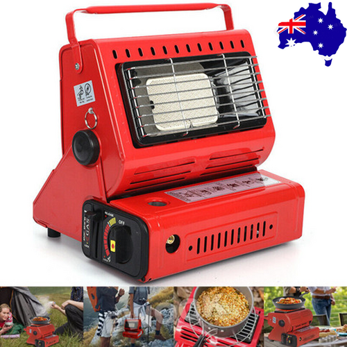 Portable Camping Gas Heater Outdoor Heating Stove Gas Baking Hunting Warmer AU RED.