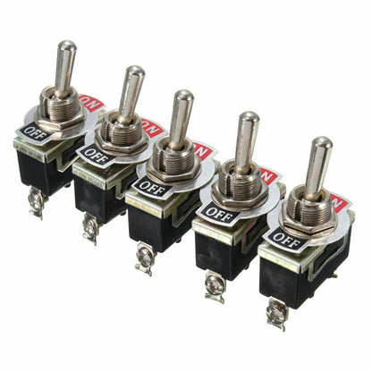 5x Toggle Switch 12V ON OFF Car Flick Dash Light Marine 12 Volt Switches Boat.