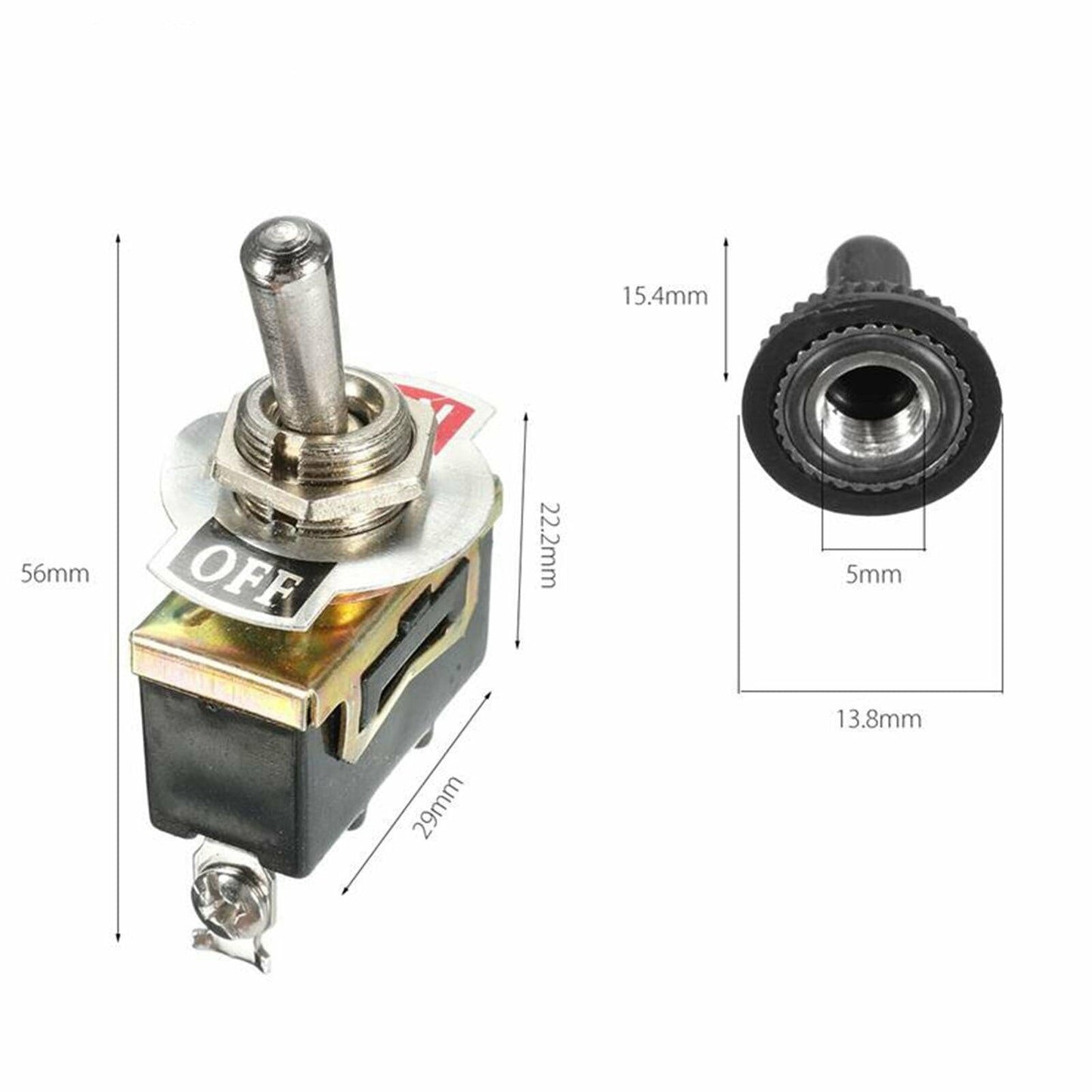5x Toggle Switch 12V ON OFF Car Flick Dash Light Marine 12 Volt Switches Boat.