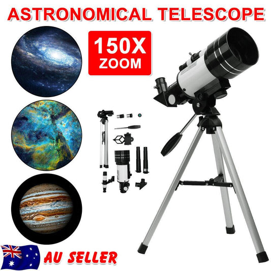 Astronomical Telescope 150x With Tripod Phone Adapter Monocular Moon Observation.
