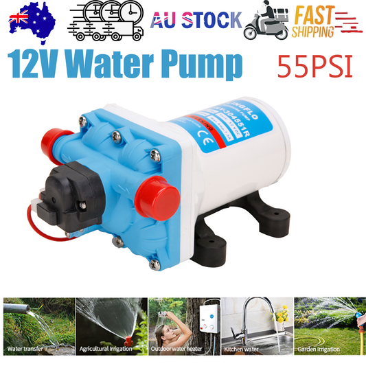 11.3LPM 55PSI 12V Water Pump for Caravan Motorhome Camper Trailer Boat RV.