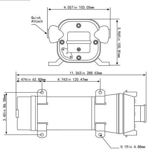 High Pressure Water Pump 45PSI for Camping Caravan Garden Caravan Boat Marine.